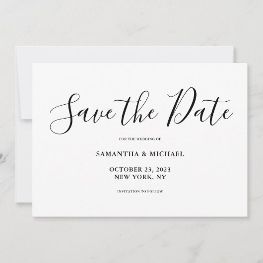 Minimalistisch vlak sparen de Datum Kaart (Voorkant)