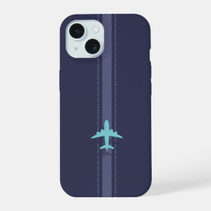 Minimalistisch vliegtuig iPhone 15 hoesje