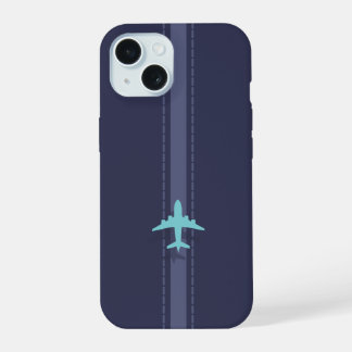 Minimalistisch vliegtuig  iPhone 15 hoesje