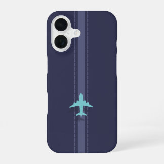 Minimalistisch vliegtuig iPhone 16 hoesje