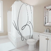 Minimalistisch vlinderdouchegordijn douchegordijn (In situ)
