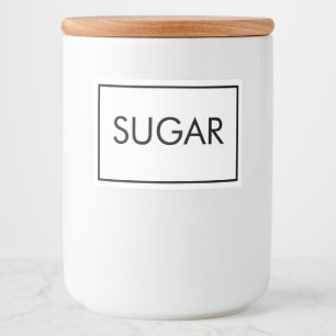 Minimalistisch Voedsel Label Voedselcontainer Etiket