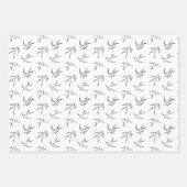 Minimalistisch vogelpatroon inpakpapier vel (Voorkant)