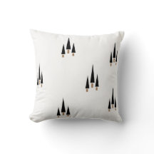 Minimalistisch voor zwarte en witte kerstbomen