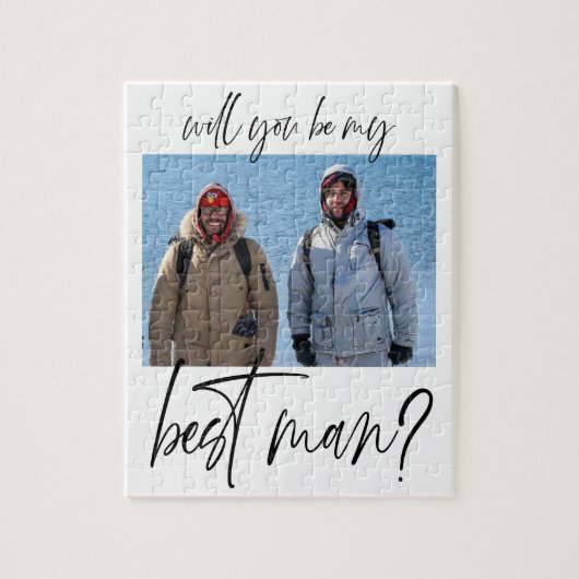 Minimalistisch voorstel voor beste man legpuzzel (Verticaal)