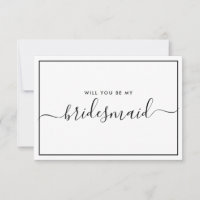 Minimalistisch voorstel voor zwart-wit en witbrief