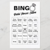 Minimalistisch Vrijgezellenfeest Bingo spel (Voorkant)