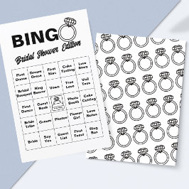 Minimalistisch Vrijgezellenfeest Bingo spel