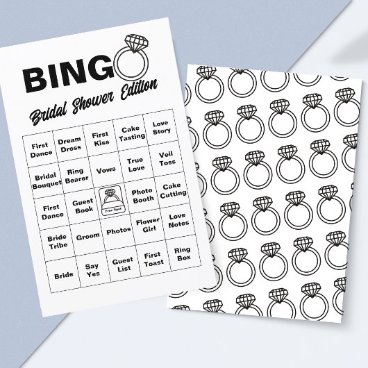 Minimalistisch Vrijgezellenfeest Bingo spel