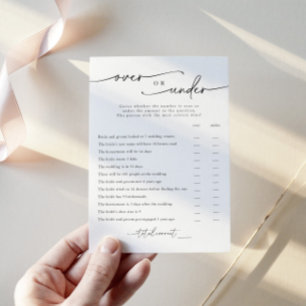 Minimalistisch Vrijgezellenfeest "over of onder" s Kaart