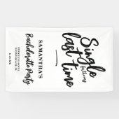 Minimalistisch vrijgezellenfeest  spandoek (Horizontaal)