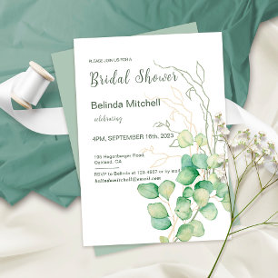 Minimalistisch Vrijgezellenfeest voor Eucalyptus-W Kaart