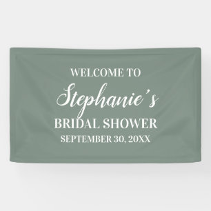 Minimalistisch Vrijgezellenfeest voor Sage Green e Spandoek