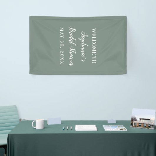 Minimalistisch Vrijgezellenfeest voor Sage Green e Spandoek (Beurs)