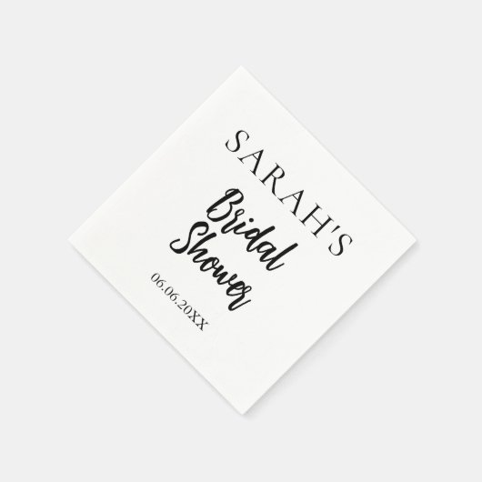 Minimalistisch Vrijgezellenfeesten servet (Hoek)