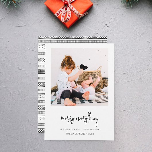 Minimalistisch Vrolijk Alles Kerstmis Feestdagenkaart