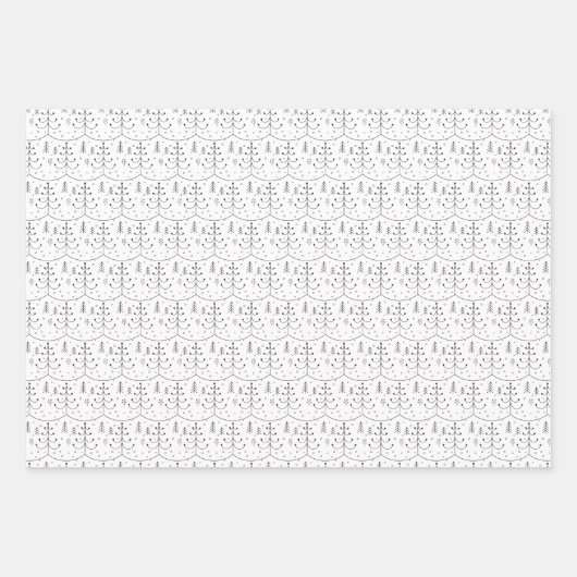 Minimalistisch Vrolijk Kerstfeest en Abstracte Boo Inpakpapier Vel (Voorkant 2)