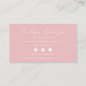 Minimalistisch Vrouwelijk Roze Neutraal Boho Chic  Visitekaartje (Achterkant)