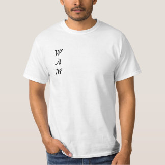 Minimalistisch ‘WAM’ wit T-shirt