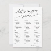 Minimalistisch Wat zit er in uw portemonnee bruids Kaart (Voorkant)