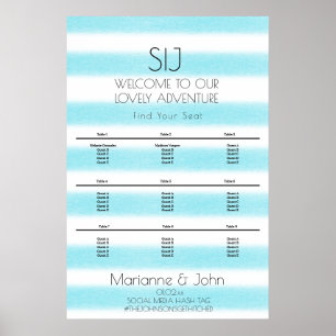 Minimalistisch Watercolor Strepen Logo Stoelindeli Poster