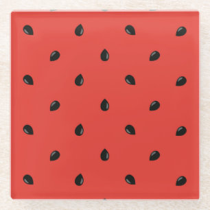 Minimalistisch watermeloenslot glazen onderzetter