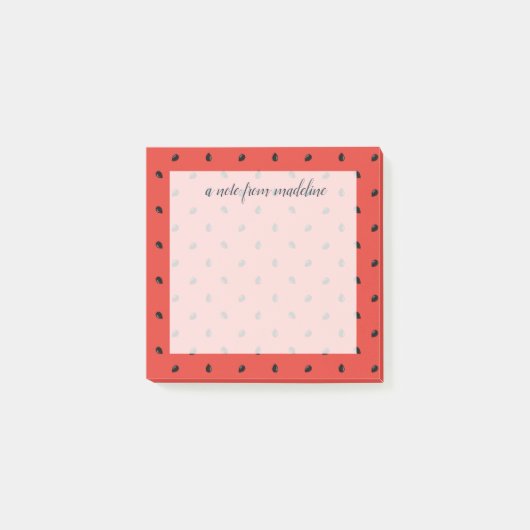 Minimalistisch watermeloenslot post-it® notes (Voorkant)