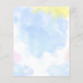 Minimalistisch Waterverf Blue Name Baby shower Gam (Achterkant)