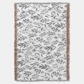 Minimalistisch Waterverf Botanische lederen patroo Deken (Voorkant Verticaal)