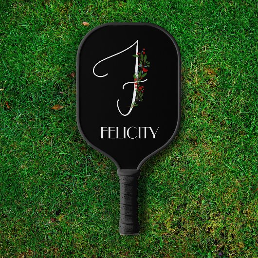 Minimalistisch waterverf monogram F Docent Pickleball Paddle
