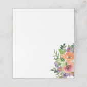 Minimalistisch Waterverf Oranje Floral (Buitenkant ongevouwen)