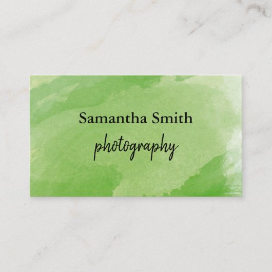 Minimalistisch waterverf penseel visitekaartje (Voorkant)