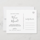 Minimalistisch We hebben printbaar Briefkaart verp (Achterkant)