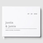 Minimalistisch weddenschap gastenboek (Voorkant)