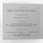 Minimalistisch weddenschap met foto drieluik programma (Binnenzijde eerst)