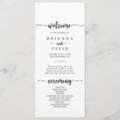 Minimalistisch weddenschap met kalligrafie programma (Voorkant)
