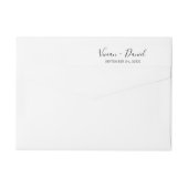 Minimalistisch weddenschap rond label (Achterkant)