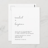 Minimalistisch weddenschap script Modern Simple Ty Briefkaart (Voorkant / Achterkant)
