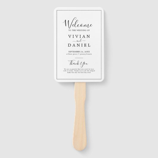 Minimalistisch weddenschapsprogramma handwaaier (Voorkant)