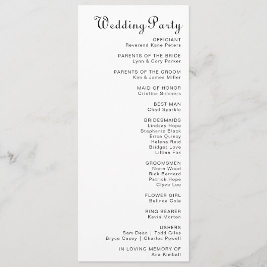 Minimalistisch weddenschapsprogramma programma (Achterkant)