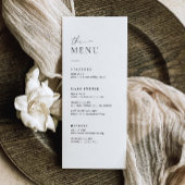 Minimalistisch Wedding Menu Modern Wedding Dinner 