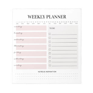 Minimalistisch weekblad notitieblok