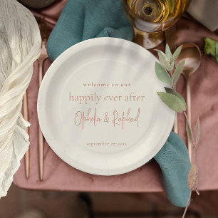 Minimalistisch welkomstbericht Script Cream Weddin Papieren Bordje