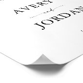 Minimalistisch welkomstteken voor bruiloft | Moder Poster (Hoek)