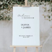 Minimalistisch welkomstteken voor bruiloft poster