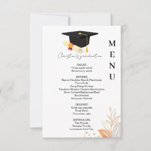 Minimalistisch Whimsical Graduation party diner me Kaart