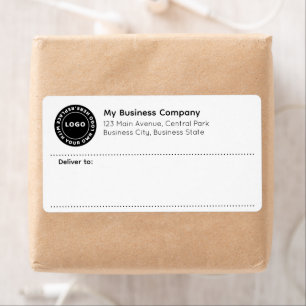 Minimalistisch White Business-verzendlabel Etiket