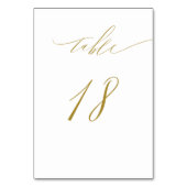 Minimalistisch White Gold Elegant Script 18 Weddin Kaart (Achterkant)
