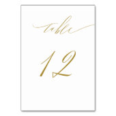 Minimalistisch White Gold Elegant Script No. 12 We Kaart (Achterkant)