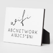 Minimalistisch wifi-wachtwoord fotoplaat (Zijkant)